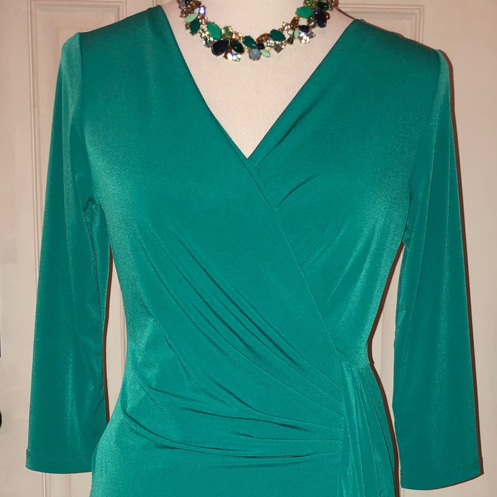 Beautiful green dress.  Long sleeve.